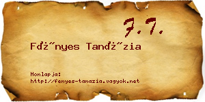 Fényes Tanázia névjegykártya